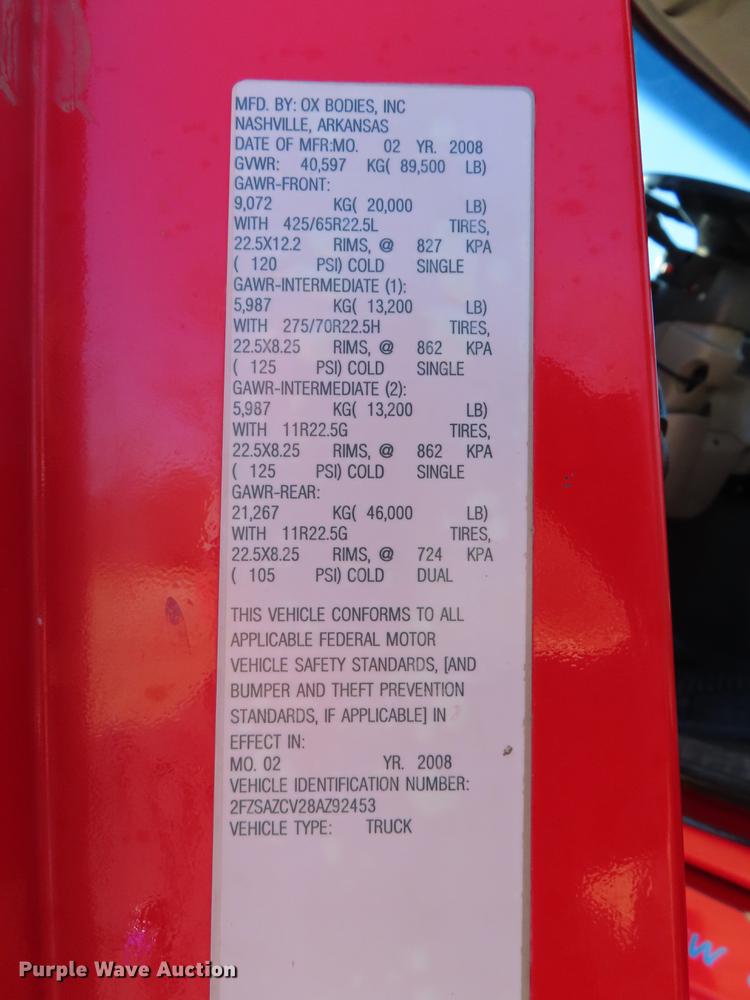 image for item DF7727 2008 Sterling LT9500 dump truck