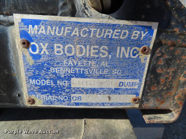 image for item DF7729 Ox Bodies steel dump bed