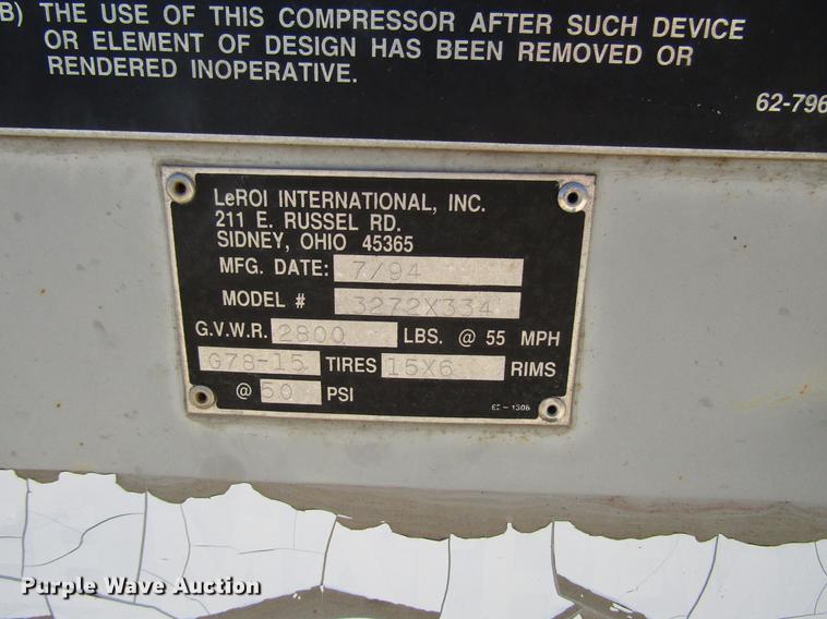 image for item DF7851 1994 Leroi air compressor