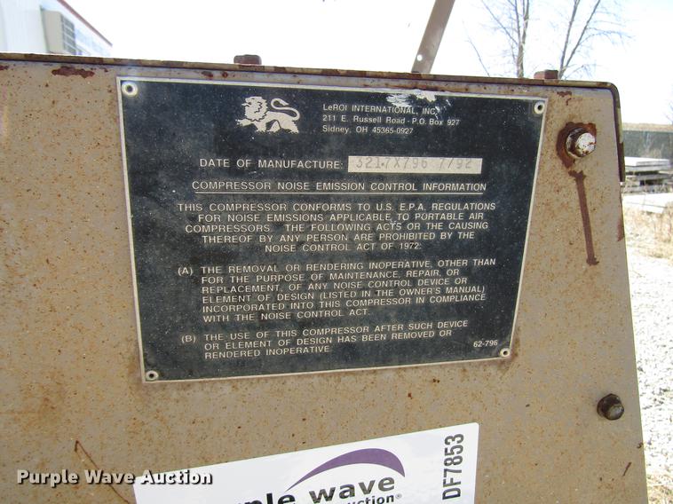 image for item DF7853 1992 Leroi air compressor