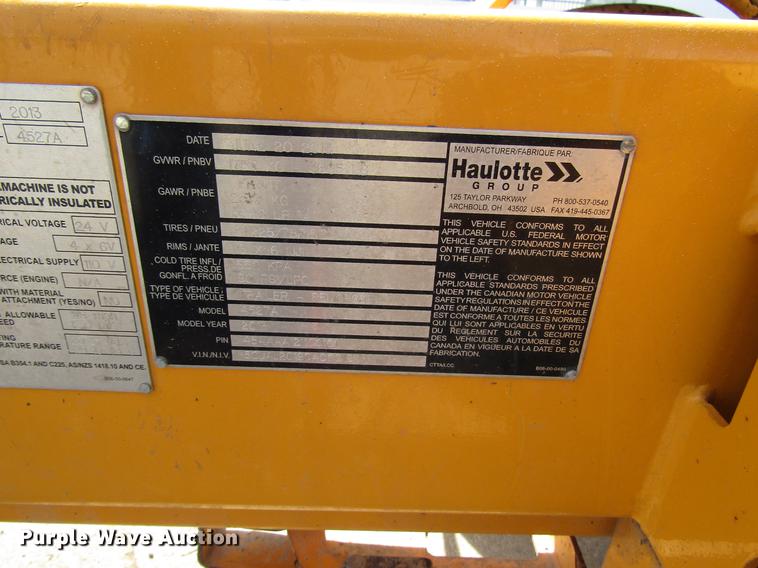 image for item DF7885 2013 Biljax 4527A boom lift