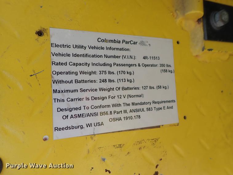 image for item DF8880 Columbia Parcar cart