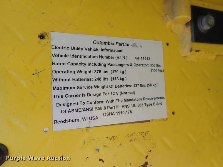 image for item DF8880 Columbia Parcar cart