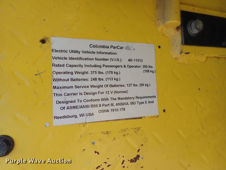 image for item DF8880 Columbia Parcar cart