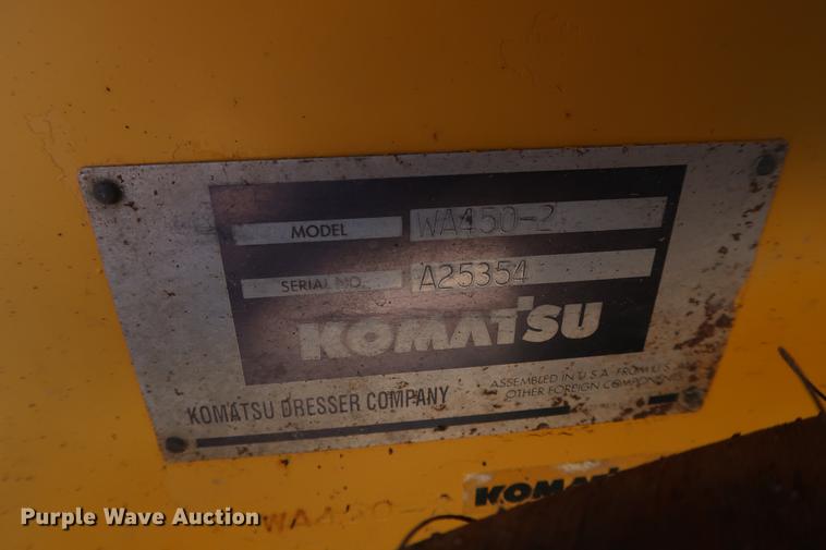 image for item DG3403 1993 Komatsu WA450-2 wheel loader