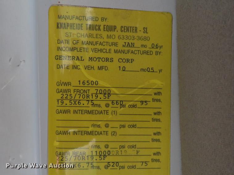 image for item DG3939 2006 GMC C4500 dump truck