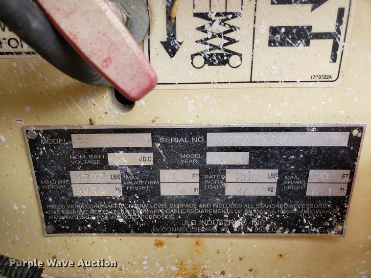 image for item EK9029 2004 JLG 2030ES scissor lift