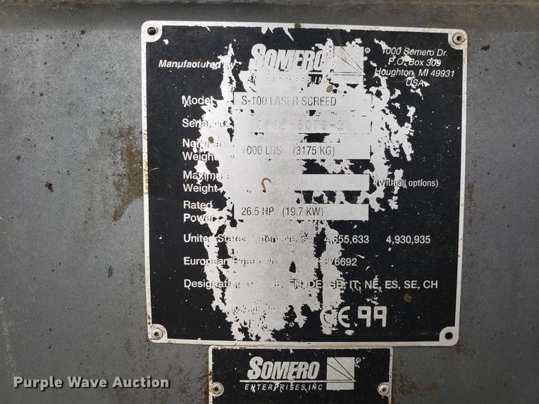 image for item EN9858 1999 Somero S100 laser screed