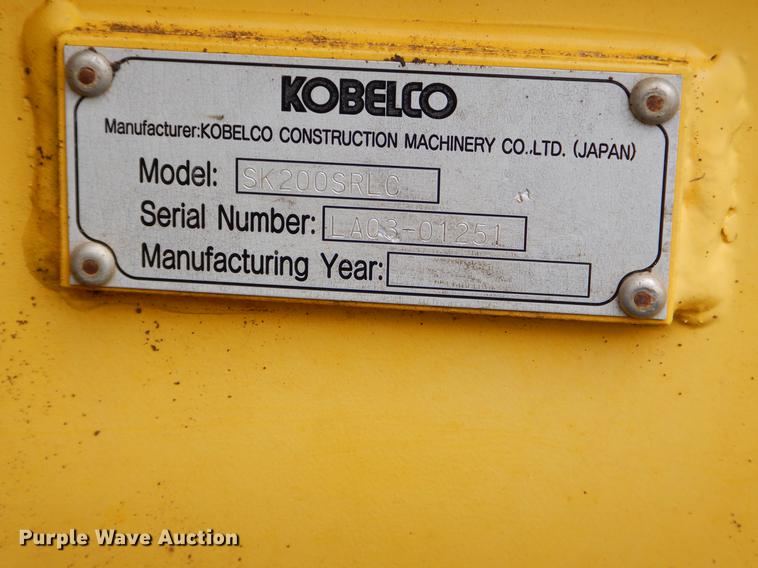 image for item EZ9849 2004 Kobleco SK200SRLC excavator