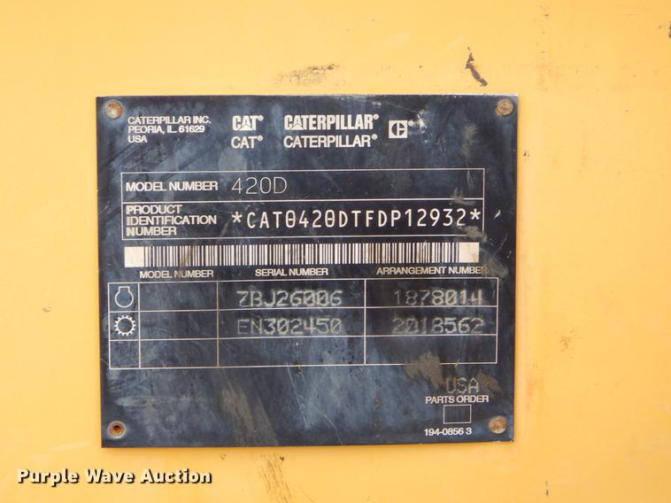 image for item EZ9851 2003 Caterpillar 420D backhoe