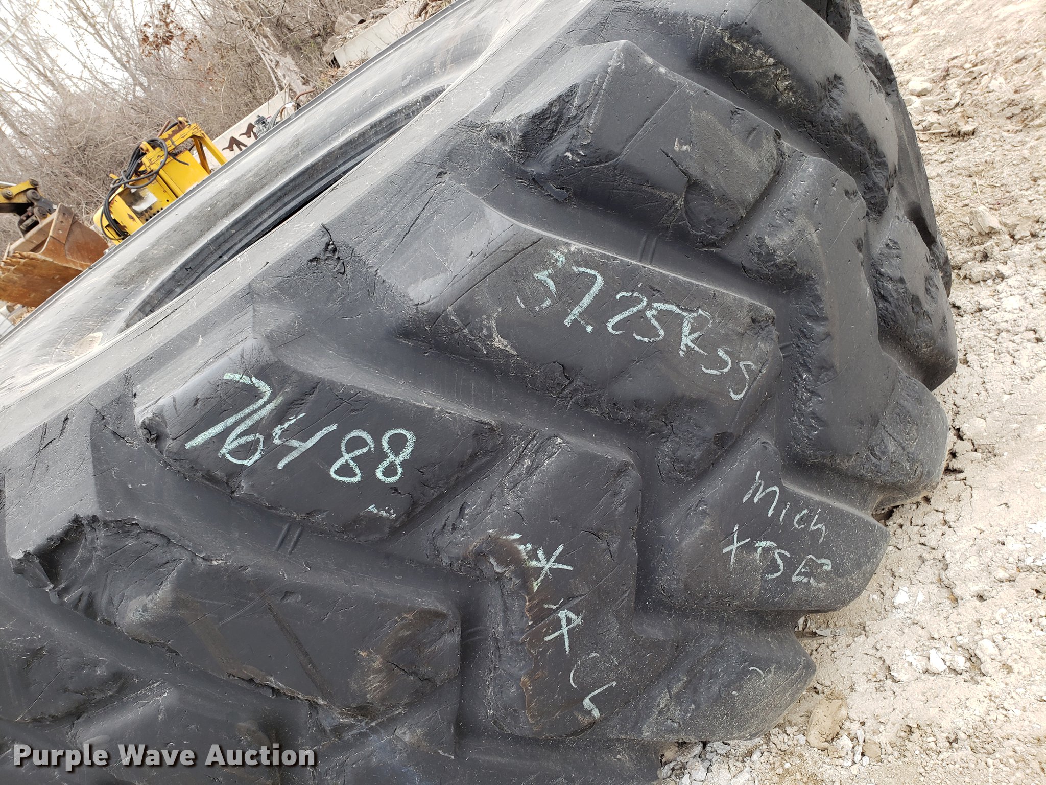 Michelin 37.25R35 tire in Kansas City, MO Item DD4016 sold Purple Wave