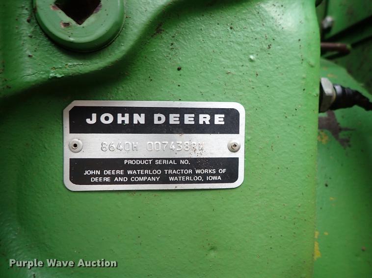 image for item DF8898 1980 John Deere 8640 4WD tractor