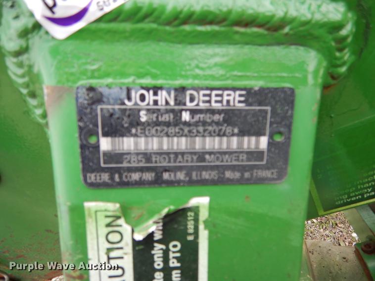 image for item DY9802 John Deere 285 disc mower