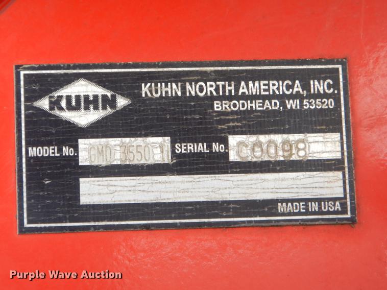 image for item EZ9990 Kuhn GMD3550TL Gyrodine disc mower