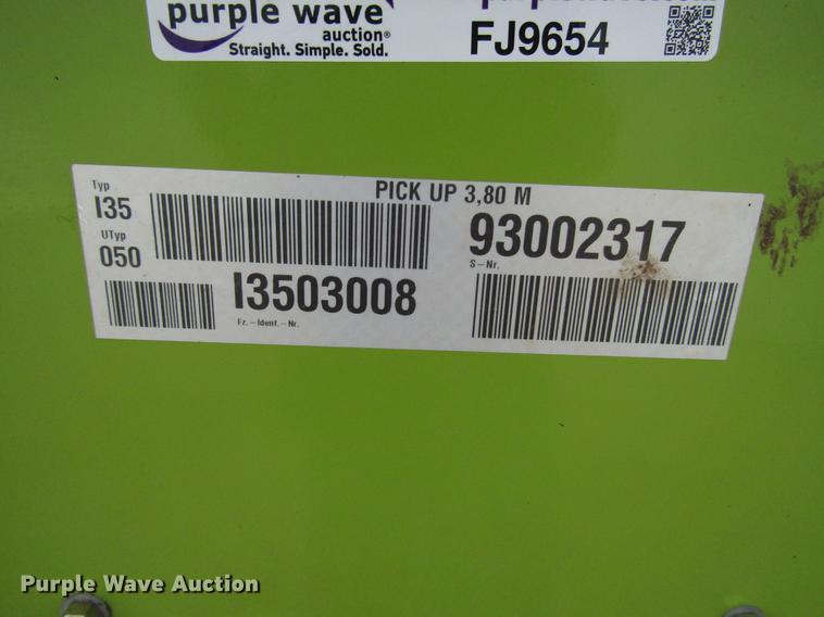 image for item FJ9654 2016 Claas 380 pickup head