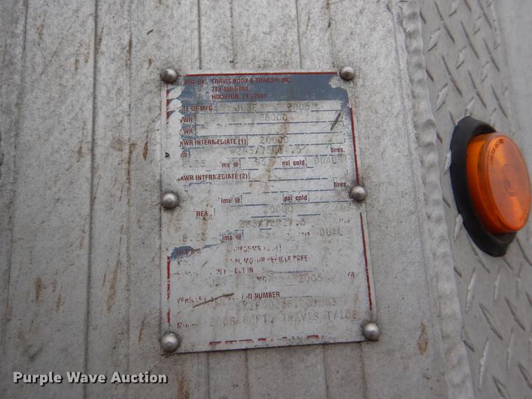 image for item DE0138 2006 Travis T102 end dump trailer