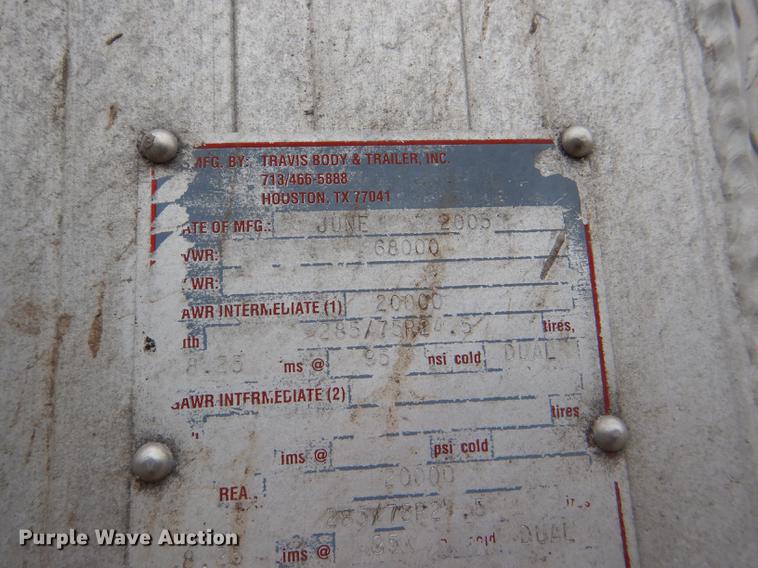 image for item DE0138 2006 Travis T102 end dump trailer