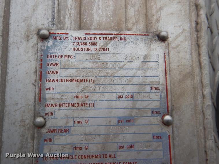 image for item DE0140 2006 Travis T102 end dump trailer