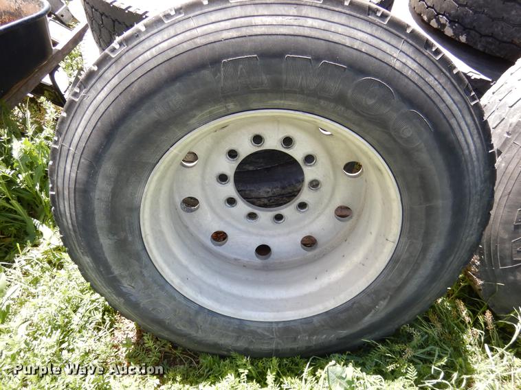 (8) 11R22.5 tires and wheels in Chico, TX Item DK9805 sold Purple Wave