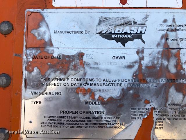 image for item G1676 1996 Wabash dry van trailer