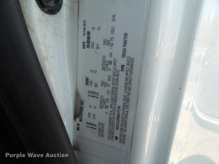 image for item L5748 2013 International ProStar semi truck