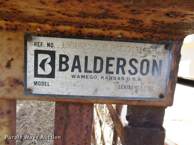 image for item DB6769 Balderson B920 snow pusher