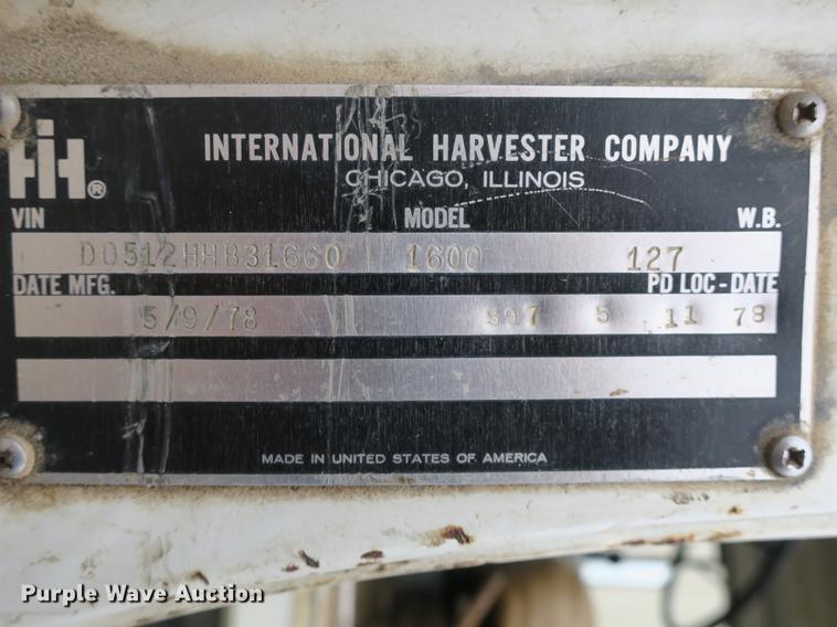 image for item DB8829 1978 International Loadstar 1600 dump truck