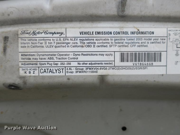 image for item DB8831 2003 Ford Crown Victoria Police Interceptor