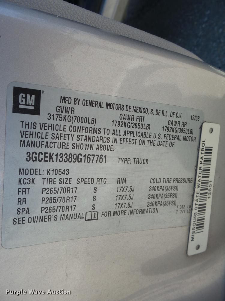 image for item DD2299 2009 Chevrolet Silverado 1500 Crew Cab pickup truck