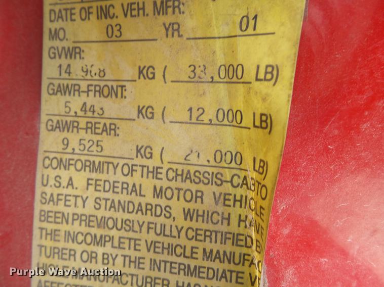 image for item DD2300 2001 Ford F750 Super Duty dump truck