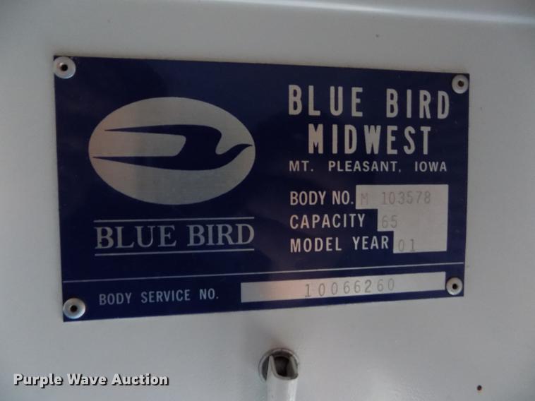 image for item DE1155 2001 Freightliner FS65 Blue Bird school bus