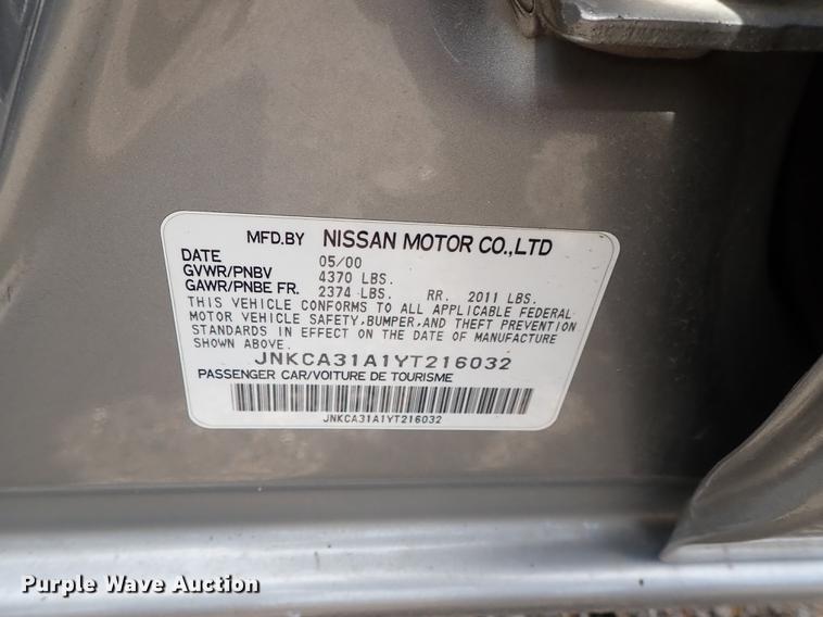 image for item DF1074 2000 Infiniti I30