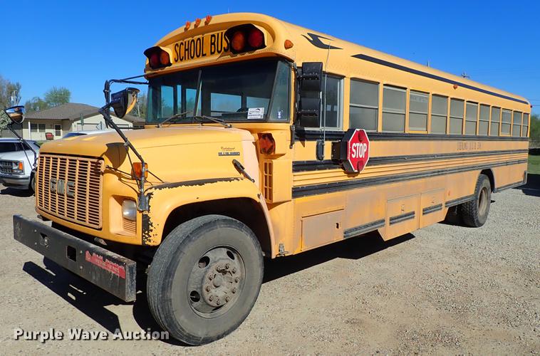 image for item DF1119 1996 GMC B7 Blue Bird school bus