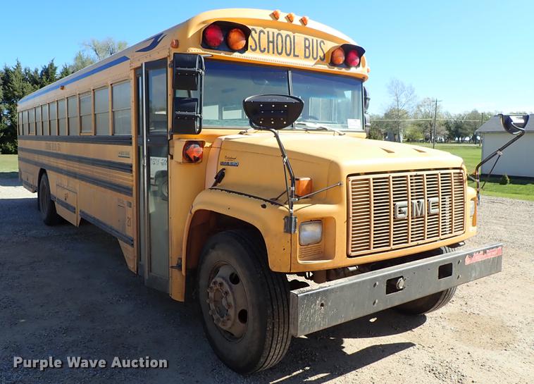 image for item DF1119 1996 GMC B7 Blue Bird school bus
