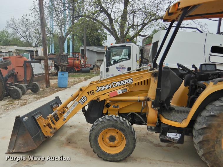 2008 John Deere 110 backhoe in Rockdale, TX Item DF2551 sold Purple