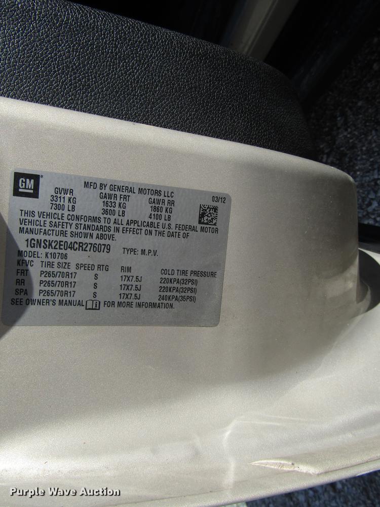 image for item DF7940 2012 Chevrolet Tahoe Police SUV