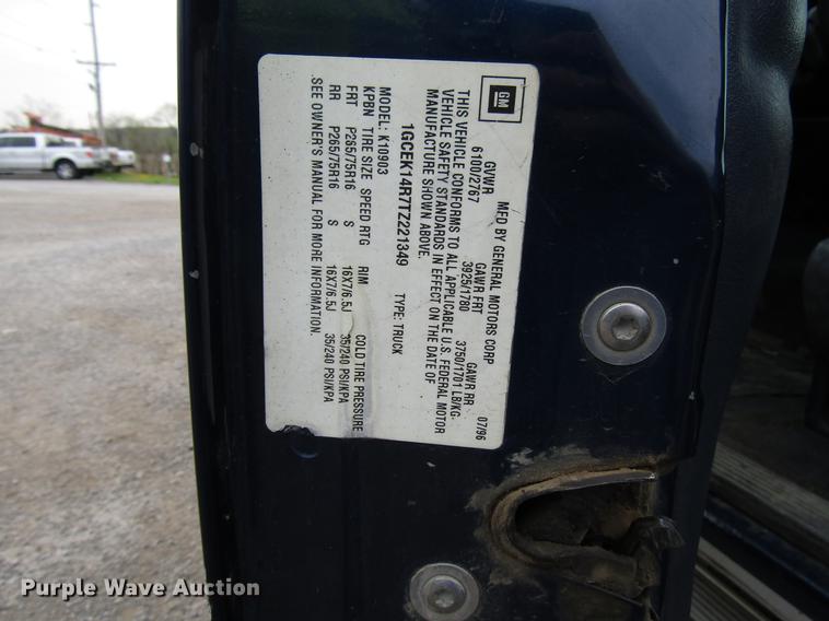 image for item DF7949 1996 Chevrolet K1500 pickup truck