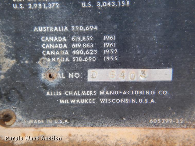 image for item DG0923 Allis Chalmers rigid frame motor grader