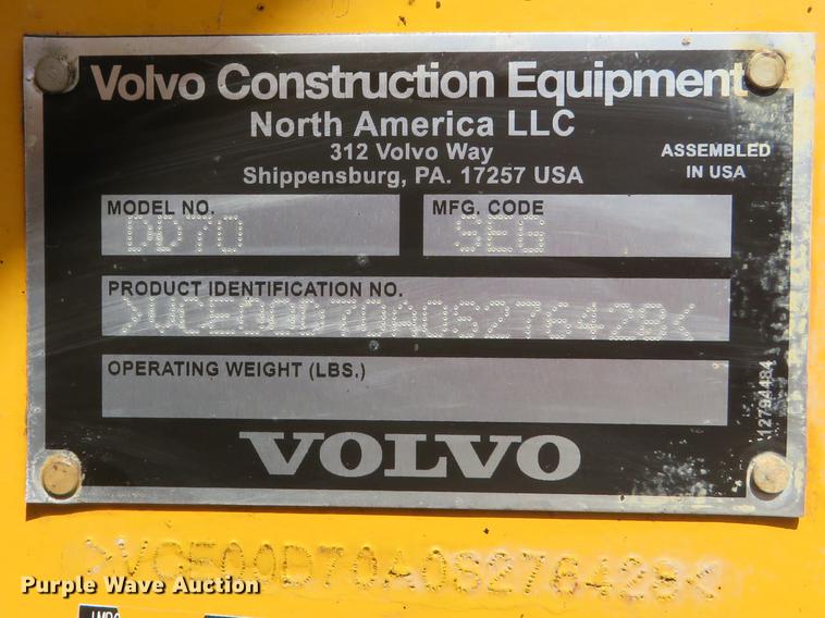 image for item DG3945 2016 Volvo DD70 double drum roller