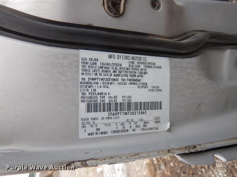 image for item DI9444 2003 Ford Crown Victoria Police Interceptor