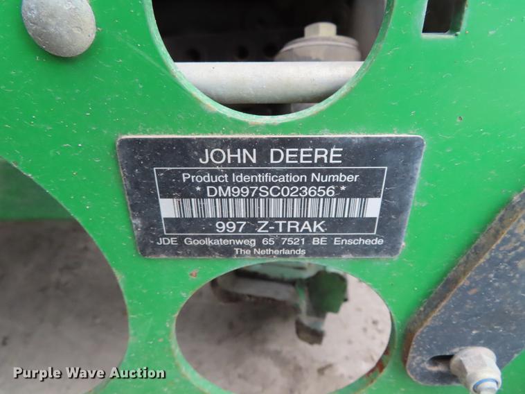 image for item DI9445 John Deere 997 ZTrak ZTR lawn mower