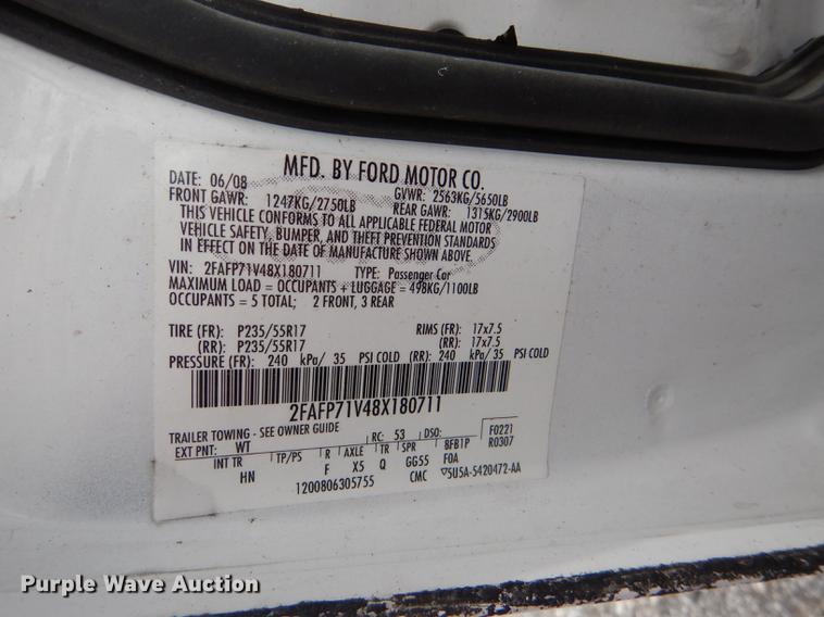 image for item DI9448 2008 Ford Crown Victoria Police Interceptor