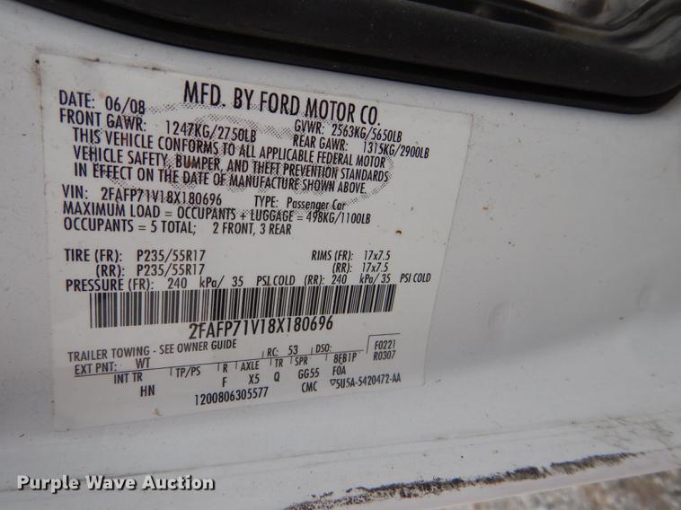 image for item DI9450 2008 Ford Crown Victoria Police Interceptor