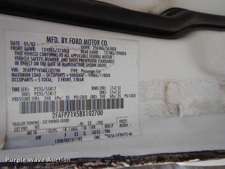 image for item DI9451 2008 Ford Crown Victoria Police Interceptor