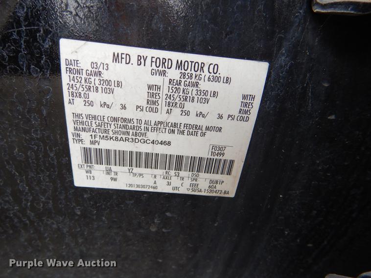 image for item DI9455 2013 Ford Explorer Police Interceptor SUV