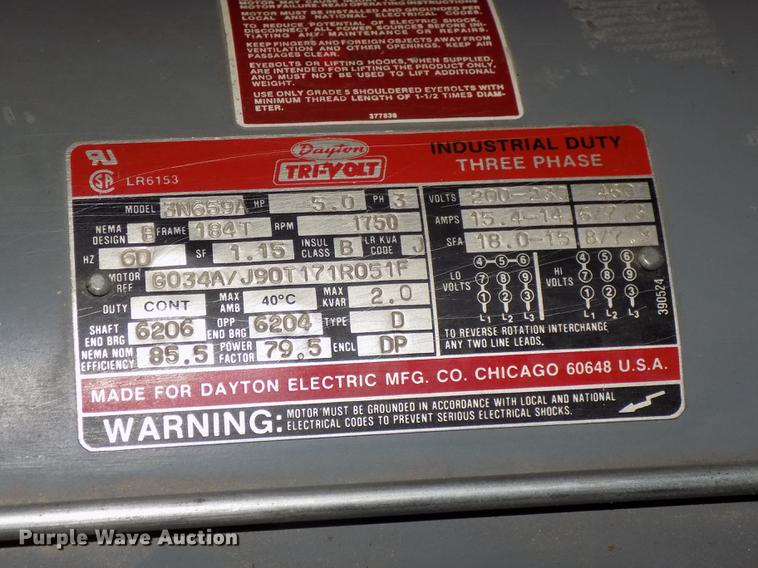 image for item DZ9676 Quincy 325 air compressor