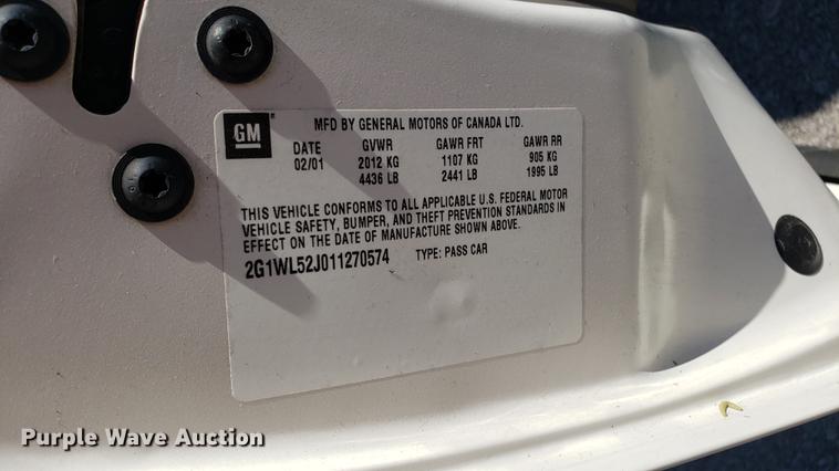 image for item EN9883 2001 Chevrolet Lumina