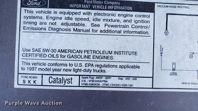 image for item EN9895 1997 Ford Ranger SuperCab pickup truck