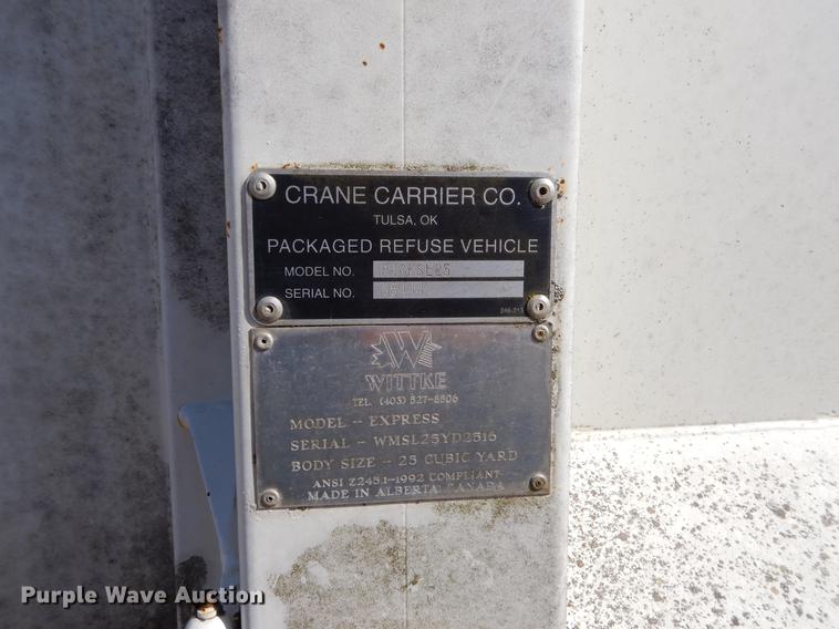 image for item EZ9776 2003 Crane Carrier refuse truck