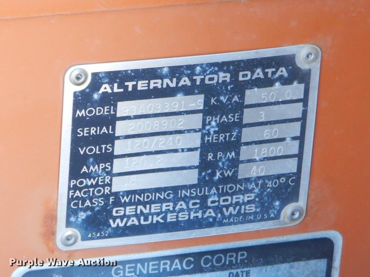 image for item EZ9783 Generac 93A03391-S generator